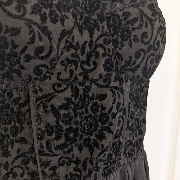 Nwt BOG COLLECTIVE black dress with padded bra velour top size M @Y - Picture 7 of 15